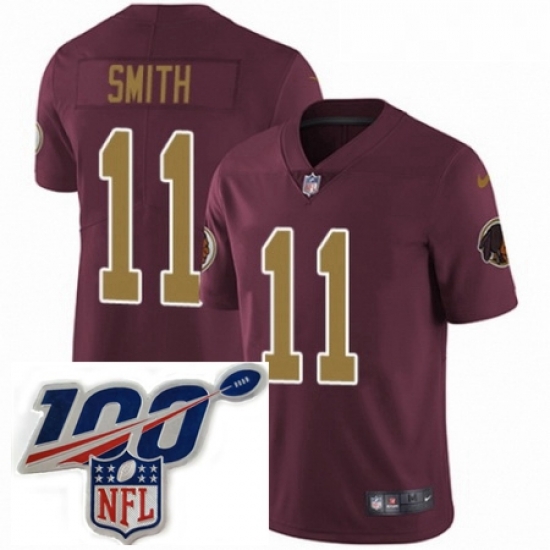 Youth Nike Washington Redskins 11 Alex Smith Burgundy RedGold Number Alternate 80TH Anniversary Vapor Untouchable Limited Stitched 100th anniversary Neck P Youth Nike Washington Redskins 11 Alex Smith Burgundy RedGold Number Alternate 80TH Anniversary Vapor Untouchable Limited Stitched 100th anniversary Neck P
