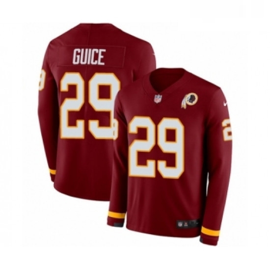 Youth Nike Washington Redskins 29 Derrius Guice Limited Burgundy Therma Long Sleeve NFL Jersey Youth Nike Washington Redskins 29 Derrius Guice Limited Burgundy Therma Long Sleeve NFL Jersey