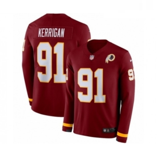 Youth Nike Washington Redskins 91 Ryan Kerrigan Limited Burgundy Therma Long Sleeve NFL Jersey Youth Nike Washington Redskins 91 Ryan Kerrigan Limited Burgundy Therma Long Sleeve NFL Jersey