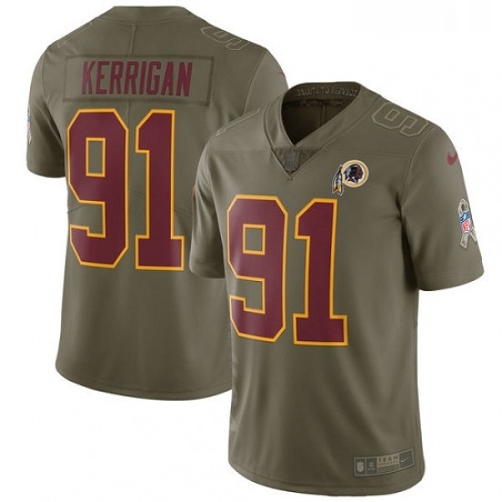 Youth Nike Washington Redskins 91 Ryan Kerrigan Limited Olive 2017 Salute to Service NFL Jersey Youth Nike Washington Redskins 91 Ryan Kerrigan Limited Olive 2017 Salute to Service NFL Jersey