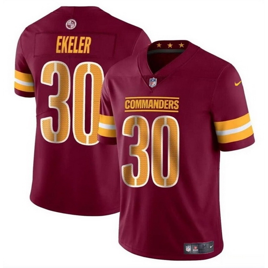 Youth Washington Commanders 30 Austin Ekeler Burgundy Vapor Limited Stitched Football Jersey Youth Washington Commanders 30 Austin Ekeler Burgundy Vapor Limited Stitched Football Jersey