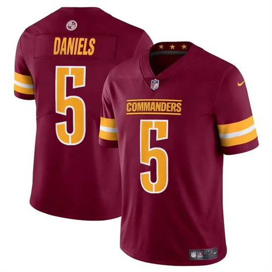 Youth Washington Commanders 5 Jayden Daniels Burgundy 2024 Draft Vapor Limited Stitched Football Jersey Youth Washington Commanders 5 Jayden Daniels Burgundy 2024 Draft Vapor Limited Stitched Football Jersey