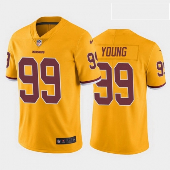 Youth Washington Redskins 99 Chase Young Color Rush Limited Jersey Gold Youth Washington Redskins 99 Chase Young Color Rush Limited Jersey Gold