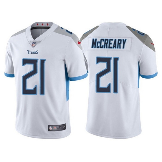 Men Tennessee Titans 21 Roger McCreary White Vapor Untouchable Stitched jersey Men Tennessee Titans 21 Roger McCreary White Vapor Untouchable Stitched jersey