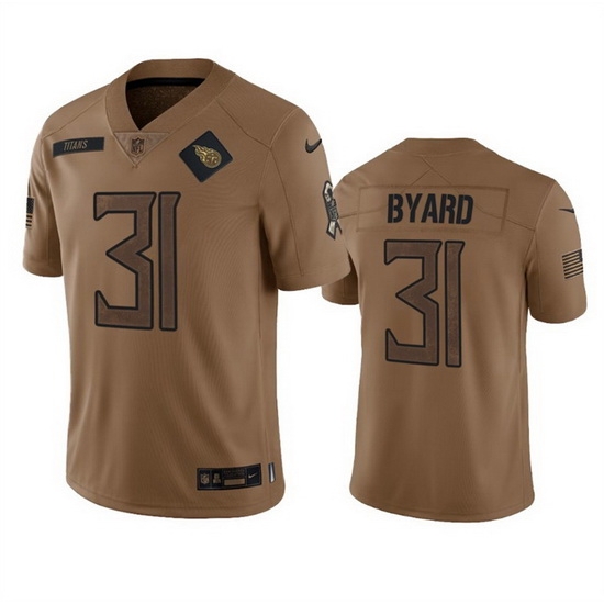 Men Tennessee Titans 31 Kevin Byard 2023 Brown Salute To Service Stitched Football Jersey Men Tennessee Titans 31 Kevin Byard 2023 Brown Salute To Service Stitched Football Jersey