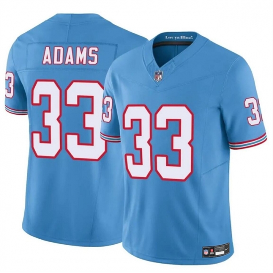 Men Tennessee Titans 33 Jamal Adams Blue 2024 F U S E Throwback Vapor Limited Stitched Football Jersey Men Tennessee Titans 33 Jamal Adams Blue 2024 F U S E Throwback Vapor Limited Stitched Football Jersey