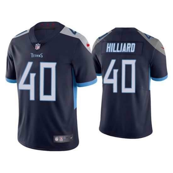 Men Tennessee Titans 40 Dontrell Hilliard Navy Vapor Untouchable Stitched Jersey Men Tennessee Titans 40 Dontrell Hilliard Navy Vapor Untouchable Stitched Jersey