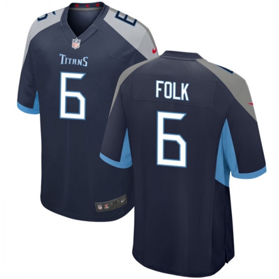 Men Tennessee Titans 6 Nick Folk Navy Stitched Game Football Jersey Men Tennessee Titans 6 Nick Folk Navy Stitched Game Football Jersey