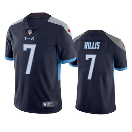 Men Tennessee Titans 7 Malik Willis Navy Vapor Untouchable Stitched jersey Men Tennessee Titans 7 Malik Willis Navy Vapor Untouchable Stitched jersey