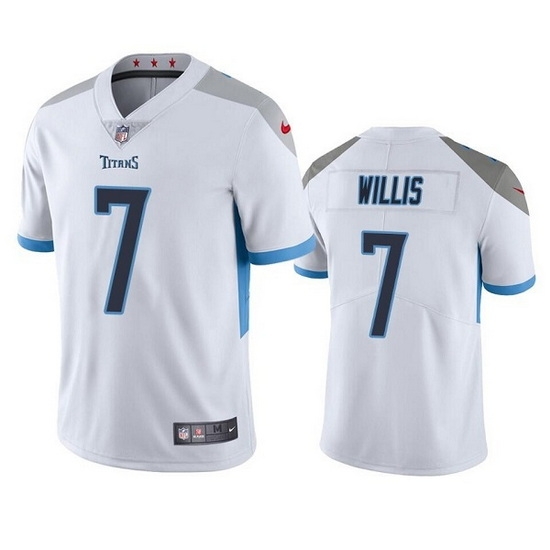 Men Tennessee Titans 7 Malik Willis White Vapor Untouchable Stitched jersey Men Tennessee Titans 7 Malik Willis White Vapor Untouchable Stitched jersey