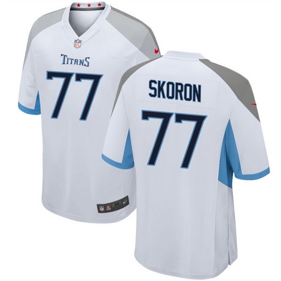 Men Tennessee Titans 77 Peter Skoronski White 2023 Draft Stitched Game Jersey Men Tennessee Titans 77 Peter Skoronski White 2023 Draft Stitched Game Jersey