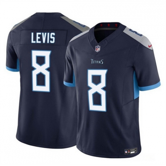 Men Tennessee Titans 8 Will Levis Navy 2023 F U S E Vapor Limited Throwback Stitched Football Jersey Men Tennessee Titans 8 Will Levis Navy 2023 F U S E Vapor Limited Throwback Stitched Football Jersey