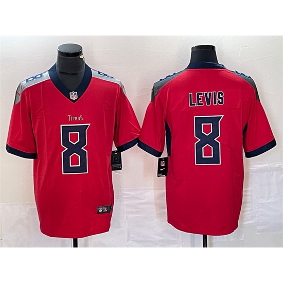 Men Tennessee Titans 8 Will Levis Red Vapor Untouchable Stitched Jersey Men Tennessee Titans 8 Will Levis Red Vapor Untouchable Stitched Jersey