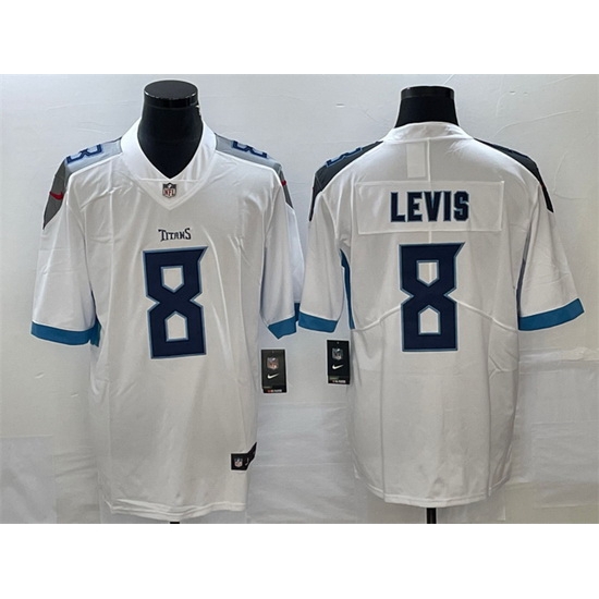 Men Tennessee Titans 8 Will Levis White Vapor Untouchable Stitched Jersey Men Tennessee Titans 8 Will Levis White Vapor Untouchable Stitched Jersey