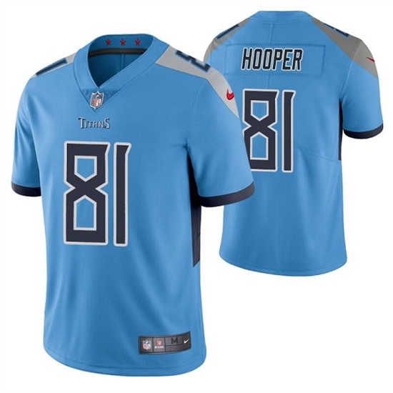 Men Tennessee Titans 81 Austin Hooper Blue Vapor Untouchable Stitched Jersey Men Tennessee Titans 81 Austin Hooper Blue Vapor Untouchable Stitched Jersey
