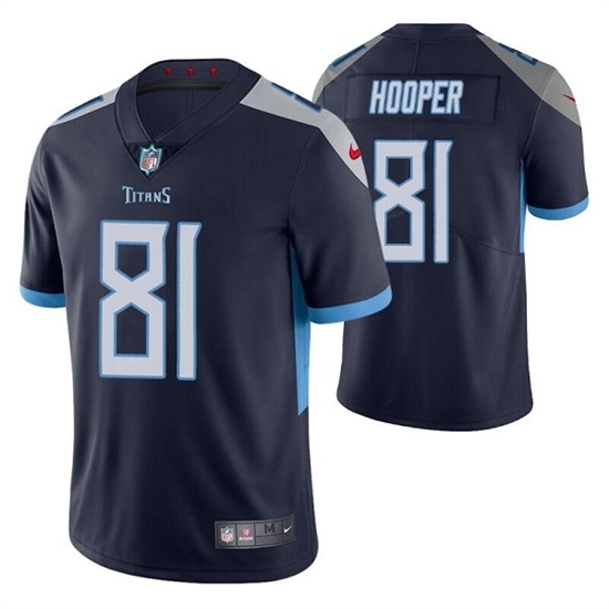 Men Tennessee Titans 81 Austin Hooper Navy Vapor Untouchable Stitched Jersey Men Tennessee Titans 81 Austin Hooper Navy Vapor Untouchable Stitched Jersey