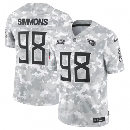 Men Tennessee Titans 98 Jeffery Simmons 2024 Arctic Camo Salute To Service Limited Stitched Football Jersey Men Tennessee Titans 98 Jeffery Simmons 2024 Arctic Camo Salute To Service Limited Stitched Football Jersey