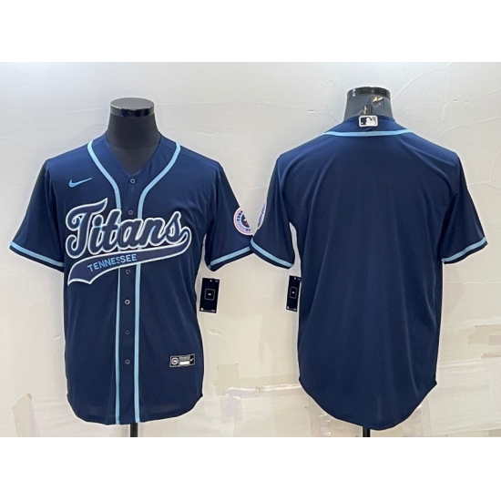 Men Tennessee Titans Blank Navy With Patch Cool Base Stitched Baseball Jersey Men Tennessee Titans Blank Navy With Patch Cool Base Stitched Baseball Jersey