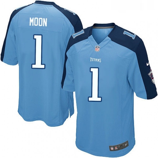 Mens Nike Tennessee Titans 1 Warren Moon Game Light Blue Team Color NFL Jersey Mens Nike Tennessee Titans 1 Warren Moon Game Light Blue Team Color NFL Jersey