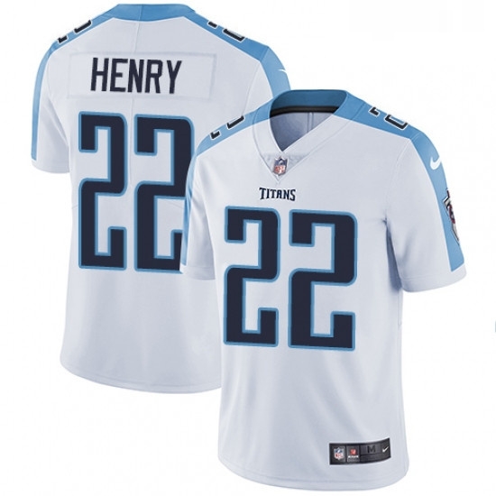 Mens Nike Tennessee Titans 22 Derrick Henry White Vapor Untouchable Limited Player NFL Jersey Mens Nike Tennessee Titans 22 Derrick Henry White Vapor Untouchable Limited Player NFL Jersey
