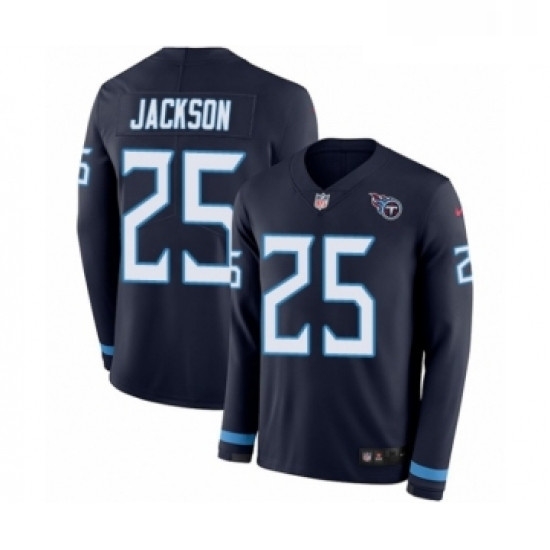 Mens Nike Tennessee Titans 25 Adoree Jackson Limited Navy Blue Therma Long Sleeve NFL Jersey Mens Nike Tennessee Titans 25 Adoree Jackson Limited Navy Blue Therma Long Sleeve NFL Jersey