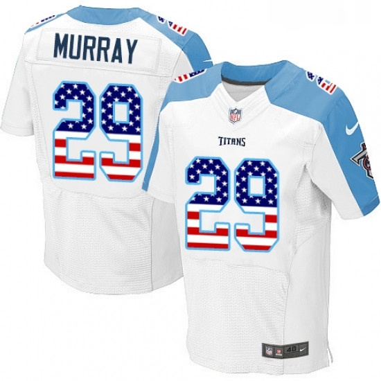 Mens Nike Tennessee Titans 29 DeMarco Murray Elite White Road USA Flag Fashion NFL Jersey Mens Nike Tennessee Titans 29 DeMarco Murray Elite White Road USA Flag Fashion NFL Jersey