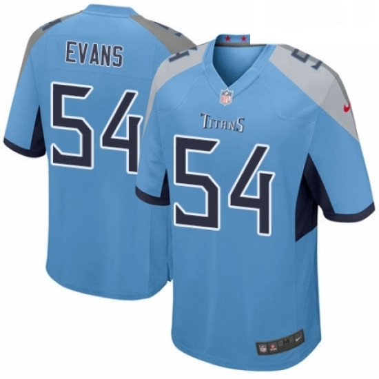 Mens Nike Tennessee Titans 54 Rashaan Evans Game Light Blue Alternate NFL Jersey Mens Nike Tennessee Titans 54 Rashaan Evans Game Light Blue Alternate NFL Jersey