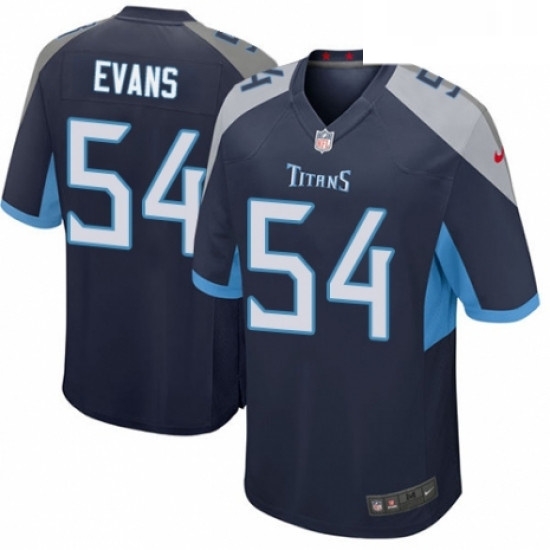 Mens Nike Tennessee Titans 54 Rashaan Evans Game Navy Blue Team Color NFL Jersey Mens Nike Tennessee Titans 54 Rashaan Evans Game Navy Blue Team Color NFL Jersey