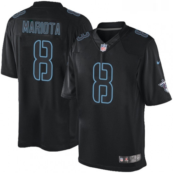 Mens Nike Tennessee Titans 8 Marcus Mariota Limited Black Impact NFL Jersey Mens Nike Tennessee Titans 8 Marcus Mariota Limited Black Impact NFL Jersey