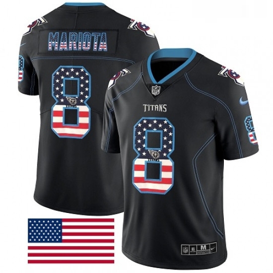Mens Nike Tennessee Titans 8 Marcus Mariota Limited Black Rush USA Flag NFL Jersey Mens Nike Tennessee Titans 8 Marcus Mariota Limited Black Rush USA Flag NFL Jersey