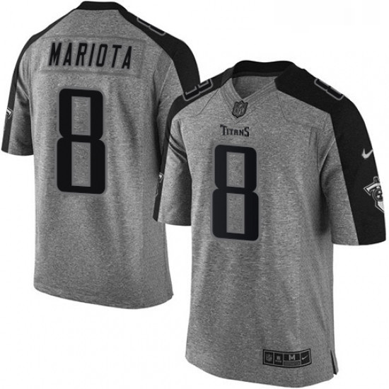 Mens Nike Tennessee Titans 8 Marcus Mariota Limited Gray Gridiron NFL Jersey Mens Nike Tennessee Titans 8 Marcus Mariota Limited Gray Gridiron NFL Jersey