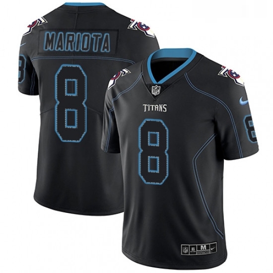 Mens Nike Tennessee Titans 8 Marcus Mariota Limited Lights Out Black Rush NFL Jersey Mens Nike Tennessee Titans 8 Marcus Mariota Limited Lights Out Black Rush NFL Jersey