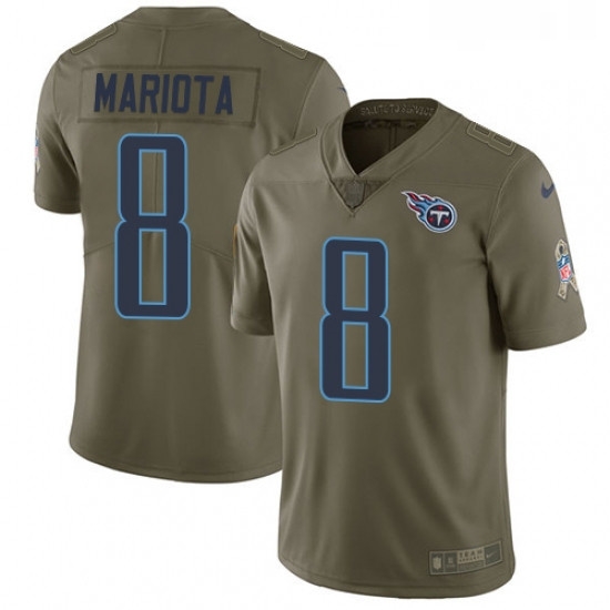 Mens Nike Tennessee Titans 8 Marcus Mariota Limited Olive 2017 Salute to Service NFL Jersey Mens Nike Tennessee Titans 8 Marcus Mariota Limited Olive 2017 Salute to Service NFL Jersey
