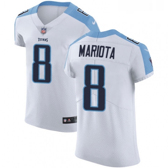 Mens Nike Tennessee Titans 8 Marcus Mariota White Vapor Untouchable Elite Player NFL Jersey Mens Nike Tennessee Titans 8 Marcus Mariota White Vapor Untouchable Elite Player NFL Jersey