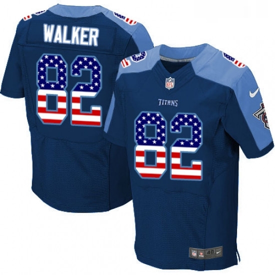 Mens Nike Tennessee Titans 82 Delanie Walker Elite Navy Blue Alternate USA Flag Fashion NFL Jersey Mens Nike Tennessee Titans 82 Delanie Walker Elite Navy Blue Alternate USA Flag Fashion NFL Jersey