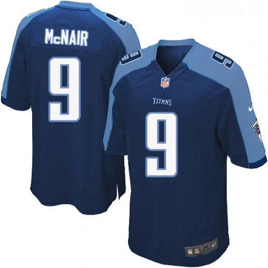 Mens Nike Tennessee Titans 9 Steve McNair Game Navy Blue Alternate NFL Jersey Mens Nike Tennessee Titans 9 Steve McNair Game Navy Blue Alternate NFL Jersey