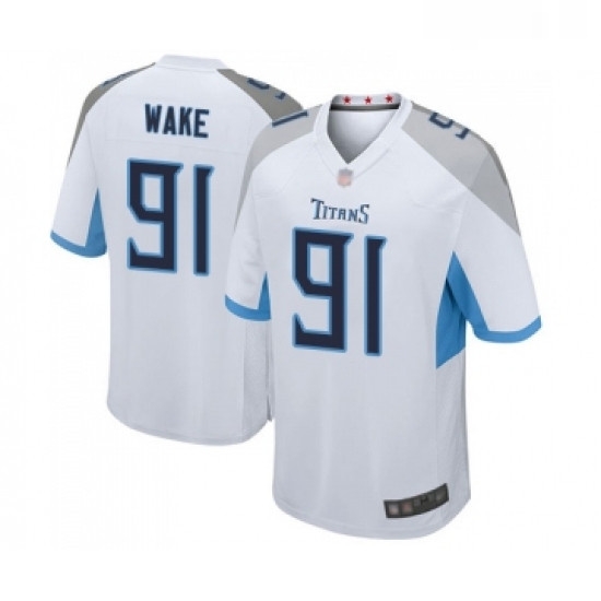Mens Tennessee Titans 91 Cameron Wake Game White Football Jersey Mens Tennessee Titans 91 Cameron Wake Game White Football Jersey