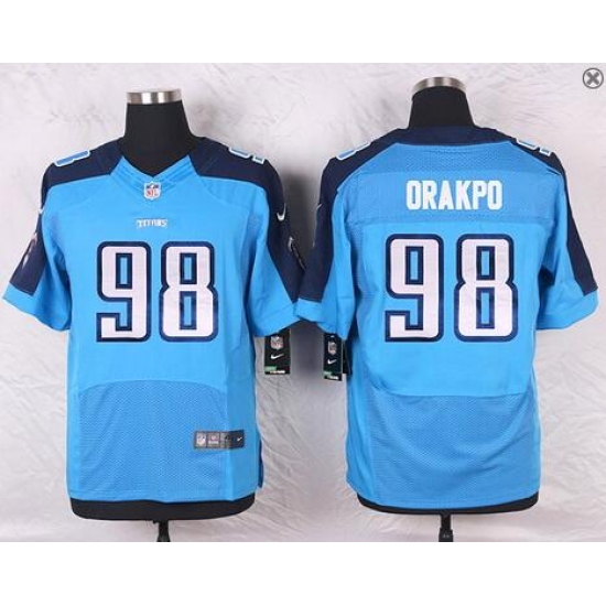 Mens Tennessee Titans #98 Brian Orakpo Light Blue Team Color NFL Nike Elite Jersey Mens Tennessee Titans #98 Brian Orakpo Light Blue Team Color NFL Nike Elite Jersey