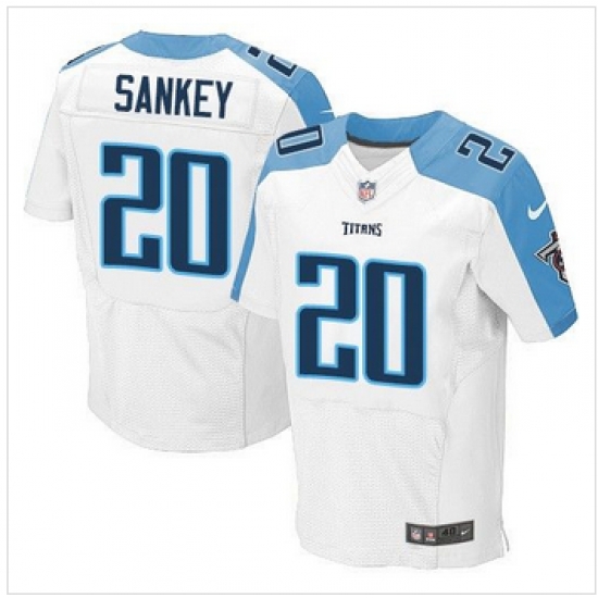 NEW Tennessee Titans #20 Bishop Sankey White Mens Stitched NFL Elite Jersey NEW Tennessee Titans #20 Bishop Sankey White Mens Stitched NFL Elite Jersey