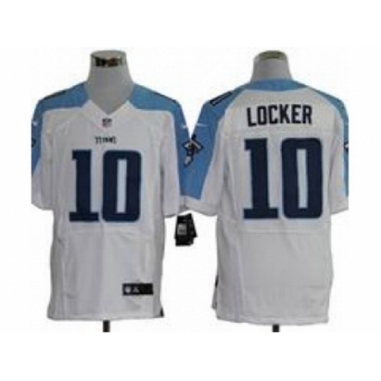 Nike Tennessee Titans 10 Jake Locker White Elite NFL Jersey Nike Tennessee Titans 10 Jake Locker White Elite NFL Jersey