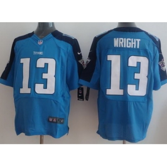 Nike Tennessee Titans 13 Kendall Wright Light Blue Elite Nike NFL Jersey Nike Tennessee Titans 13 Kendall Wright Light Blue Elite Nike NFL Jersey