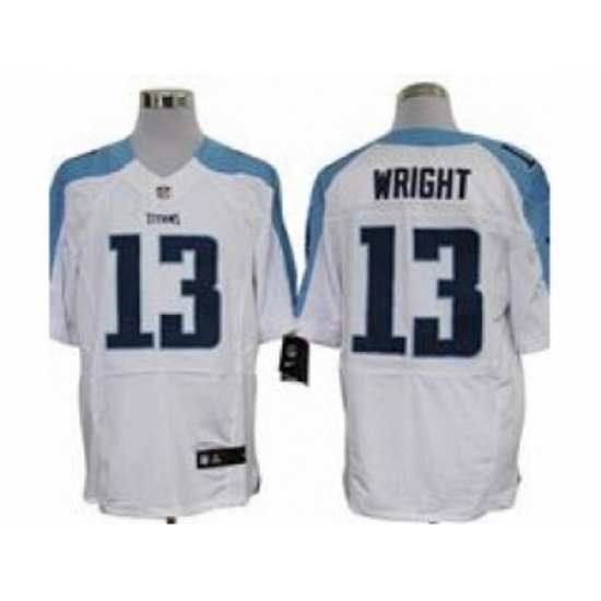 Nike Tennessee Titans 13 Kendall Wright White Elite NFL Jersey Nike Tennessee Titans 13 Kendall Wright White Elite NFL Jersey