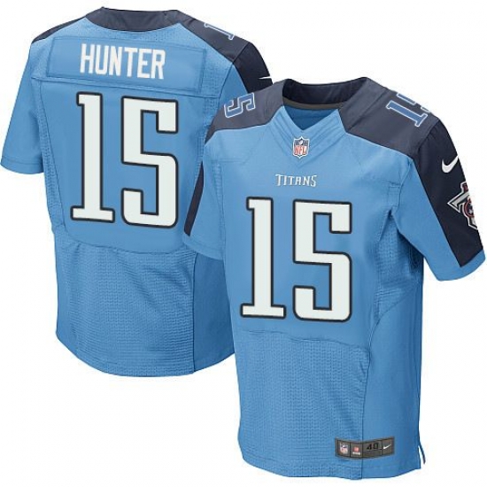 Nike Tennessee Titans #15 Justin Hunter Light Blue Team Color Men 27s Stitched NFL Elite Jersey Nike Tennessee Titans #15 Justin Hunter Light Blue Team Color Men 27s Stitched NFL Elite Jersey