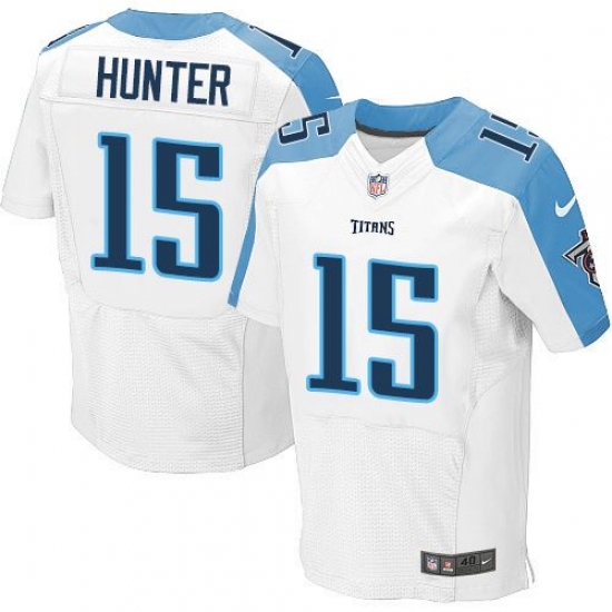 Nike Tennessee Titans #15 Justin Hunter White Men 27s Stitched NFL Elite Jersey Nike Tennessee Titans #15 Justin Hunter White Men 27s Stitched NFL Elite Jersey