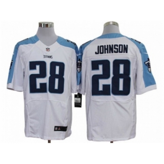 Nike Tennessee Titans 28 Chris Johnson White Elite NFL Jersey Nike Tennessee Titans 28 Chris Johnson White Elite NFL Jersey