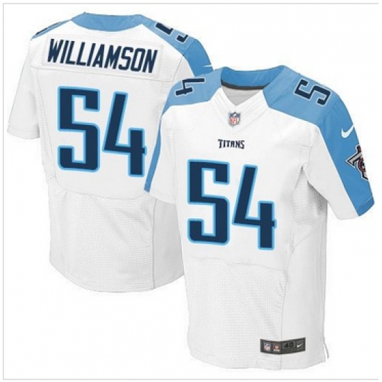 Nike Tennessee Titans #54 Avery Williamson White Mens Stitched NFL Elite Jersey Nike Tennessee Titans #54 Avery Williamson White Mens Stitched NFL Elite Jersey