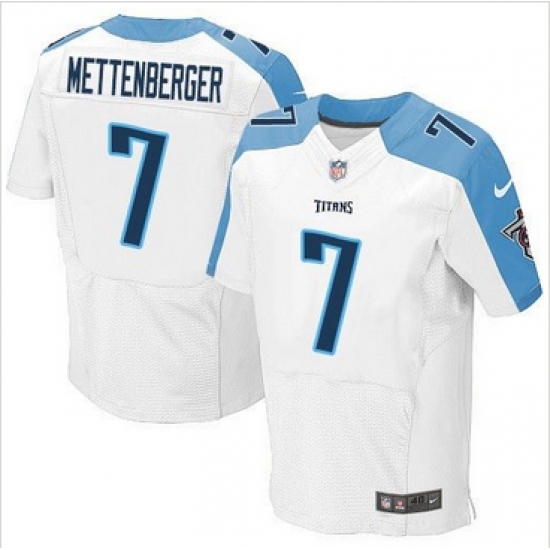 Nike Tennessee Titans #7 Zach Mettenberger White Mens Stitched NFL Elite Jersey Nike Tennessee Titans #7 Zach Mettenberger White Mens Stitched NFL Elite Jersey