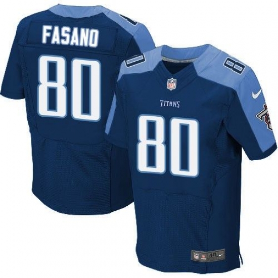Nike Tennessee Titans #80 Anthony Fasano Navy Blue Alternate Men 27s Stitched NFL Elite Jersey Nike Tennessee Titans #80 Anthony Fasano Navy Blue Alternate Men 27s Stitched NFL Elite Jersey