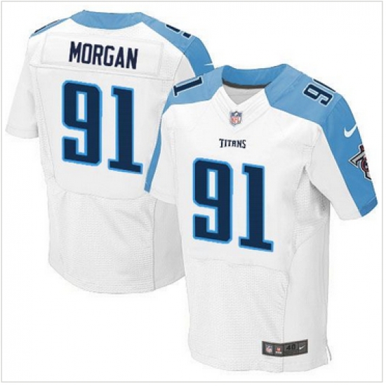 Nike Tennessee Titans #91 Derrick Morgan White Mens Stitched NFL Elite Jersey Nike Tennessee Titans #91 Derrick Morgan White Mens Stitched NFL Elite Jersey