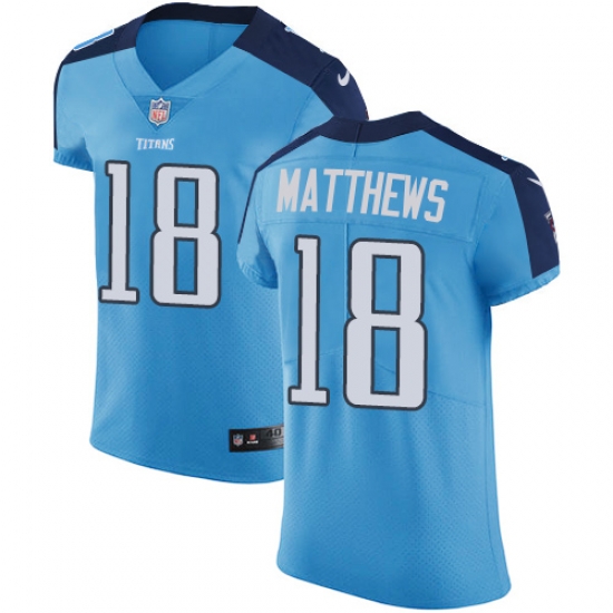 Nike Titans #18 Rishard Matthews Light Blue Team Color Mens Stitched NFL Vapor Untouchable Elite Jersey Nike Titans #18 Rishard Matthews Light Blue Team Color Mens Stitched NFL Vapor Untouchable Elite Jersey